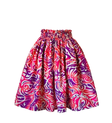 Hula Kids Pa'u Keiki XL size/ White & Purple / S109-XL