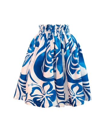 Hula Kids Pa'u Keiki XL size/ White & Blue / S56-XL