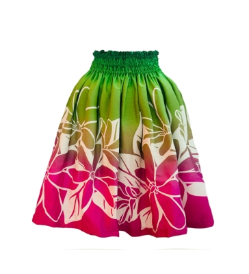 Hula Kids Pa'u Keiki XL size/ Green & Pink / S57-XL