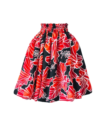 Hula Kids Pa'u Keiki XL size/ Black & Red / S64-XL