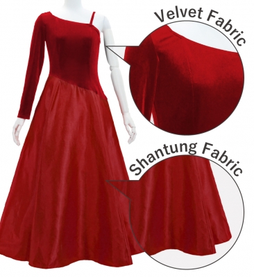 Kids Custom One Shoulder Long sleeve Dress / JCp46-mix
