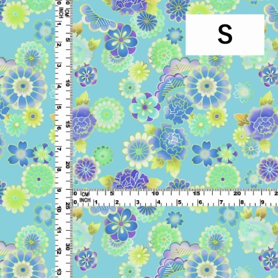 Japan Fabric / Chrysanthemum, Peony & Pine / JWA-001-LBL