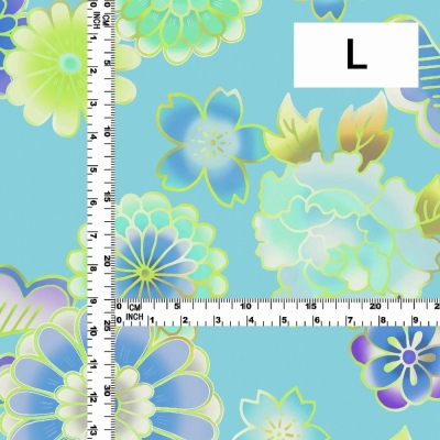Japan Fabric / Chrysanthemum, Peony & Pine / JWA-001-LBL
