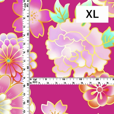 Japan Fabric / Chrysanthemum, Peony & Pine / JWA-001-PI