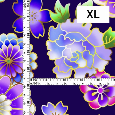 Japan Fabric / Chrysanthemum, Peony & Pine / JWA-001-PU