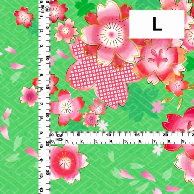 Japan Fabric / Cherry Blossom / JWA-003-GR