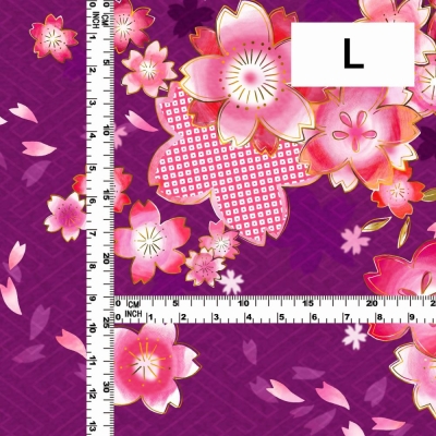 Japan Fabric / Cherry Blossom / JWA-003-RDPU