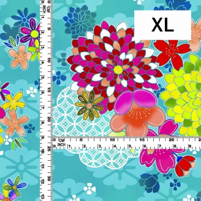 Japan Fabric / Chrysanthemum, Plum Blossom & Cherry Blossom / JWA-005-LBL