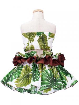Hula Tahitian Set up Kids /White & Brown / Gc100