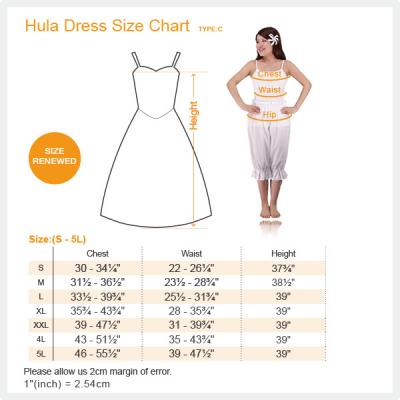 Hula Midi Dress with Hibiscus Print / Blue / G2378bl