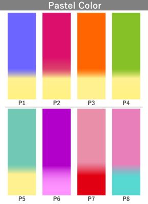 [Gradation]Custom Midi Dress with Shantung/ Pastel Color Gradation / JC36-gradation-P