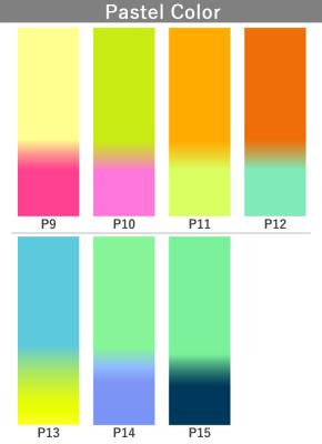 [Gradation]Custom Midi Dress with Shantung/ Pastel Color Gradation / JC36-gradation-P