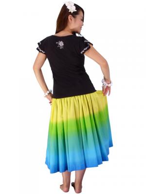 Hula T-shirt / Frilled Sleeve with Rose embroidery / GKD8sb