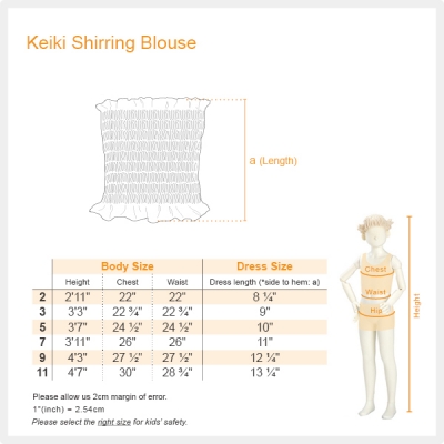 Hula Kids Shirring Tube Top Blouse Keiki / Gp45