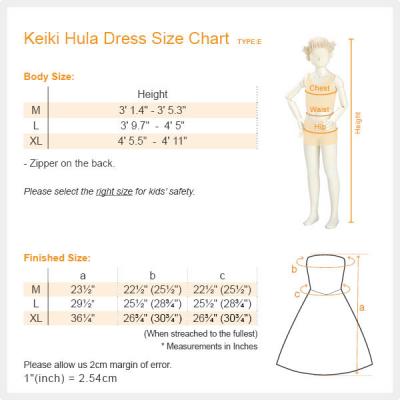Hula Kids Midi Dress Keiki with Gradation Plumeria Print / Pink / Gcw44