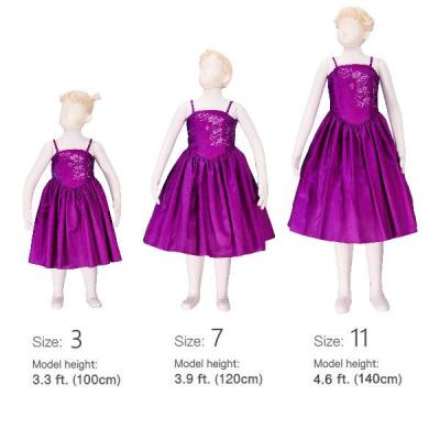 Hula Kids Shantung Dress with Lehua Embroidery / Purple / Gp2p
