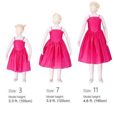 Hula Kids Shantung Dress with Lehua Embroidery / Pink / Gp2pi