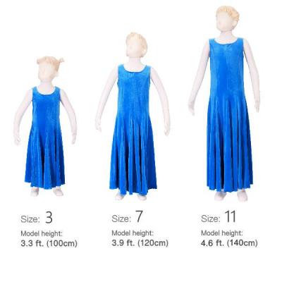 Hula Kids Dress with Velvet / Blue / Gp3bl