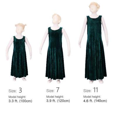 Hula Kids Dress with Velvet / Green / Gp3g