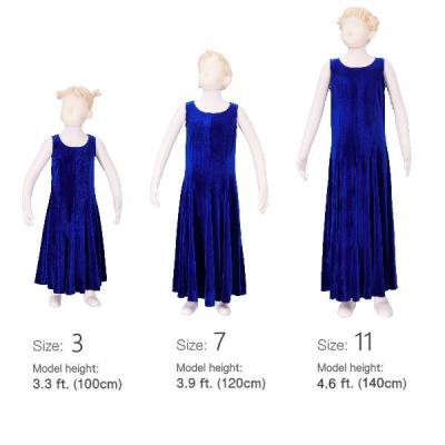 Hula Kids Dress with Velvet / Royal Blue / Gp3rb