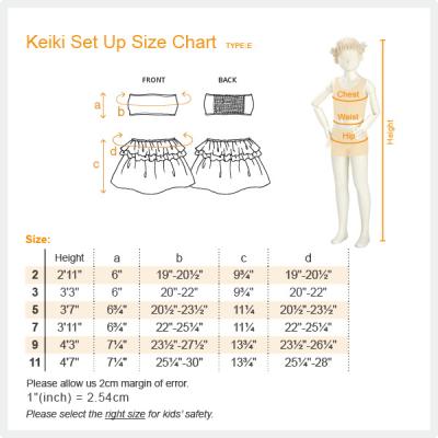 Hula Tahitian Set up Kids /White & Brown / Gc100