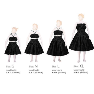 Hula Kids Pa'u Keiki / Solid / Black / Gc106b
