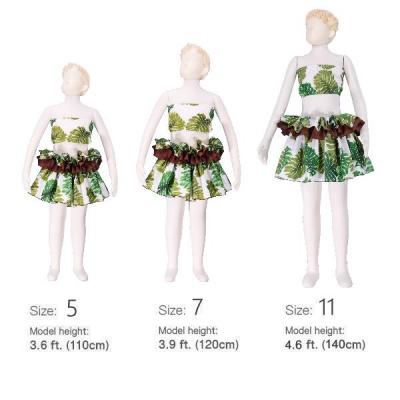 Hula Tahitian Set up Kids /White & Brown / Gc100
