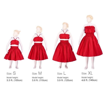 Hula Kids Pa'u Keiki / Solid / Red / Gc42rd