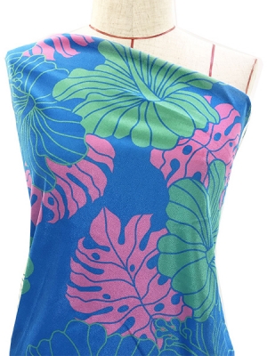 Hula Fabric / Hawaiian Flower / JKH-536-BLGR
