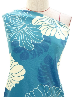 Hula Fabric / Hawaiian Flower / JKH-536-bl
