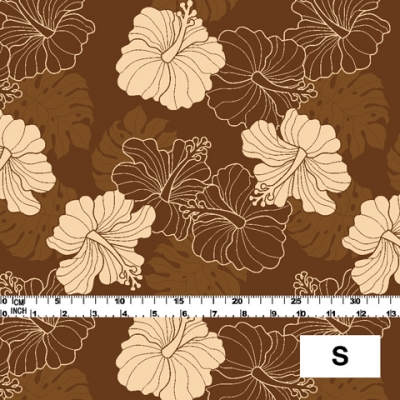 Hula Fabric / Hawaiian Flower / JKH-536-BR