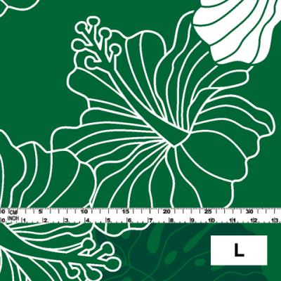 Hula Fabric / Hawaiian Flower / JKH-536-GR