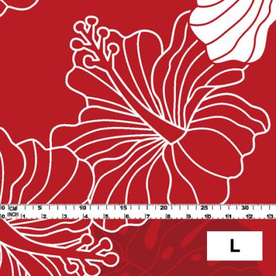 Hula Fabric / Hawaiian Flower / JKH-536-RD