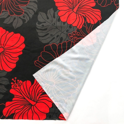 Hula Fabric / Hawaiian Flower / JKH-536-RDBK