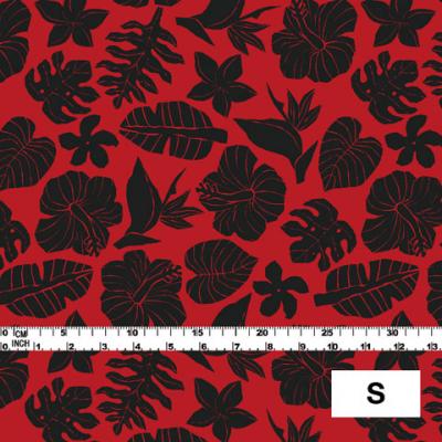 Hula Fabric / Hawaiian Flower / JKH-538-RDBK
