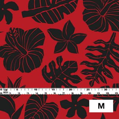 Hula Fabric / Hawaiian Flower / JKH-538-RDBK