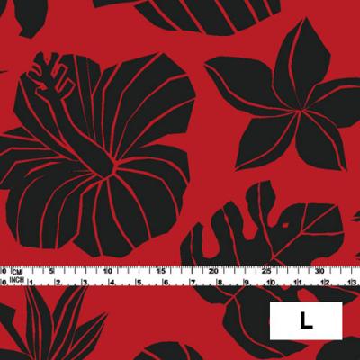 Hula Fabric / Hawaiian Flower / JKH-538-RDBK