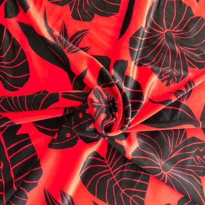 Hula Fabric / Hawaiian Flower / JKH-538-RDBK