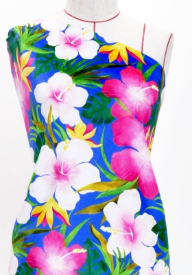 Hula Fabric / Hibiscus / JKH-556-BL