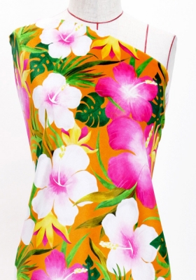 Hula Fabric / Hibiscus / JKH-556-OR