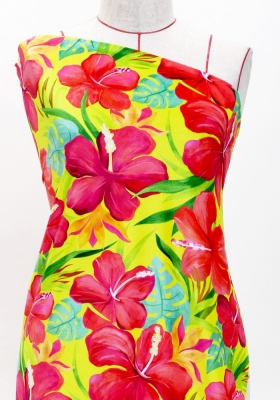 Hula Fabric / Hibiscus / JKH-556-YE
