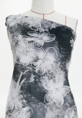 Hula Fabric / Plumeria / JKH-566-BK