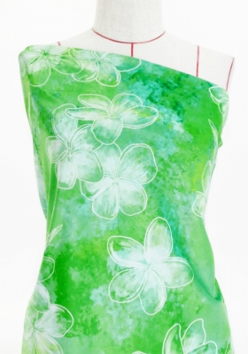 Hula Fabric / Plumeria / JKH-566-GR