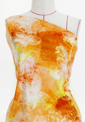 Hula Fabric / Plumeria / JKH-566-OR