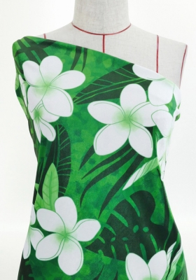 Hula Fabric / Plumeria / JKH-568-GR