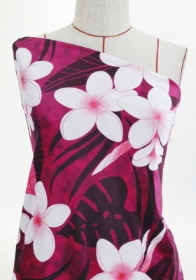 Hula Fabric / Plumeria / JKH-568-RDPU