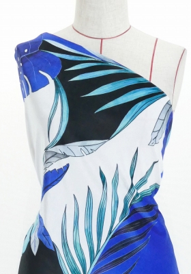Hula Fabric / Modern Leaf / JKH-572-BL