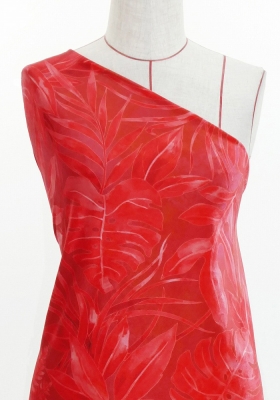 Hula Fabric / Hawaiian Leaf / JKH-574-RD