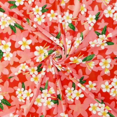 Hula Fabric / Plumeria / JKH-576-RD