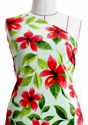 Hula Fabric / Hibiscus / JKH-586-LGR